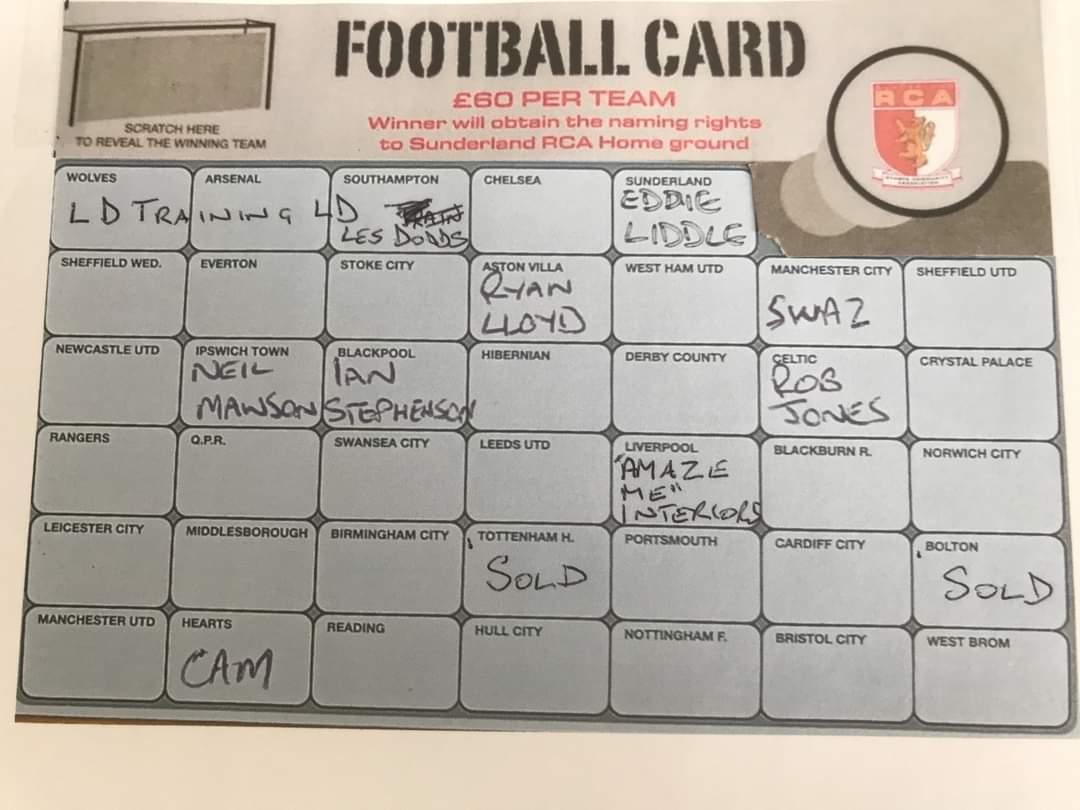🚨 Football Card Update 🚨

An update on Sunderland RCAs Football Card to name the ground for the 2024-25 Season.

Contact Rob on 07932951842 for more information 

#RCA