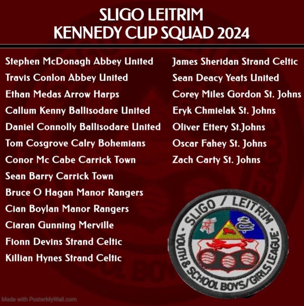 SLigoLeit_SBSG's tweet photo. Sligo Leitrim Kennedy Cup Squad 2024 https://t.co/3Va5rhP6qW