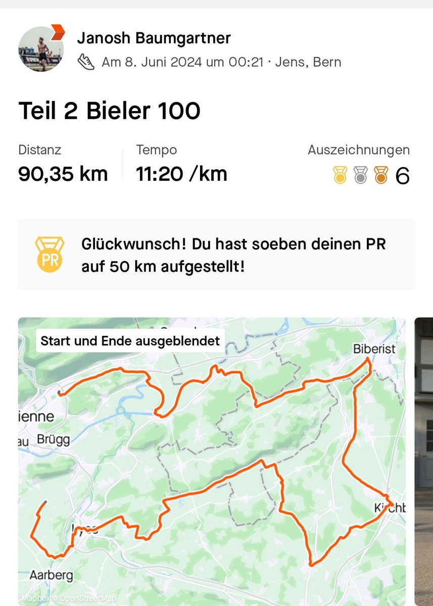 pr0text's tweet image. 106 Kilometer in 19 Stunden zu Laufen war eine sehr interessante Erfahrung. Ich würde sagen beim nächsten Mal geht das ganze joggend in unter 10h