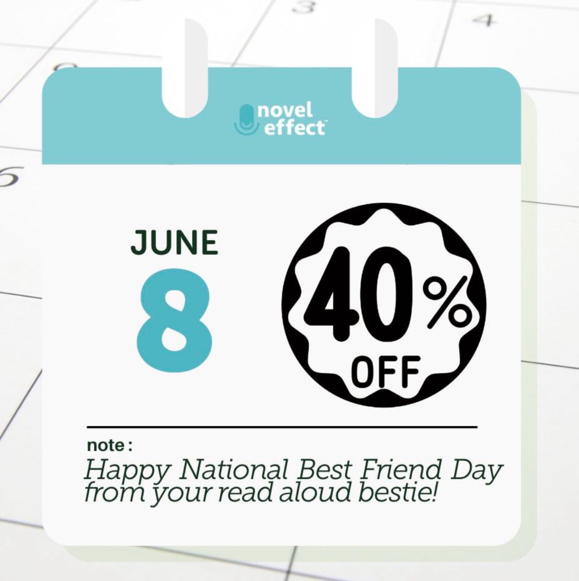 Besties, it’s the LAST day to grab 1 Year of Novel Effect for 40% off: noveleffect.com/product/educat… RT to share this deal with your friends! 🤍