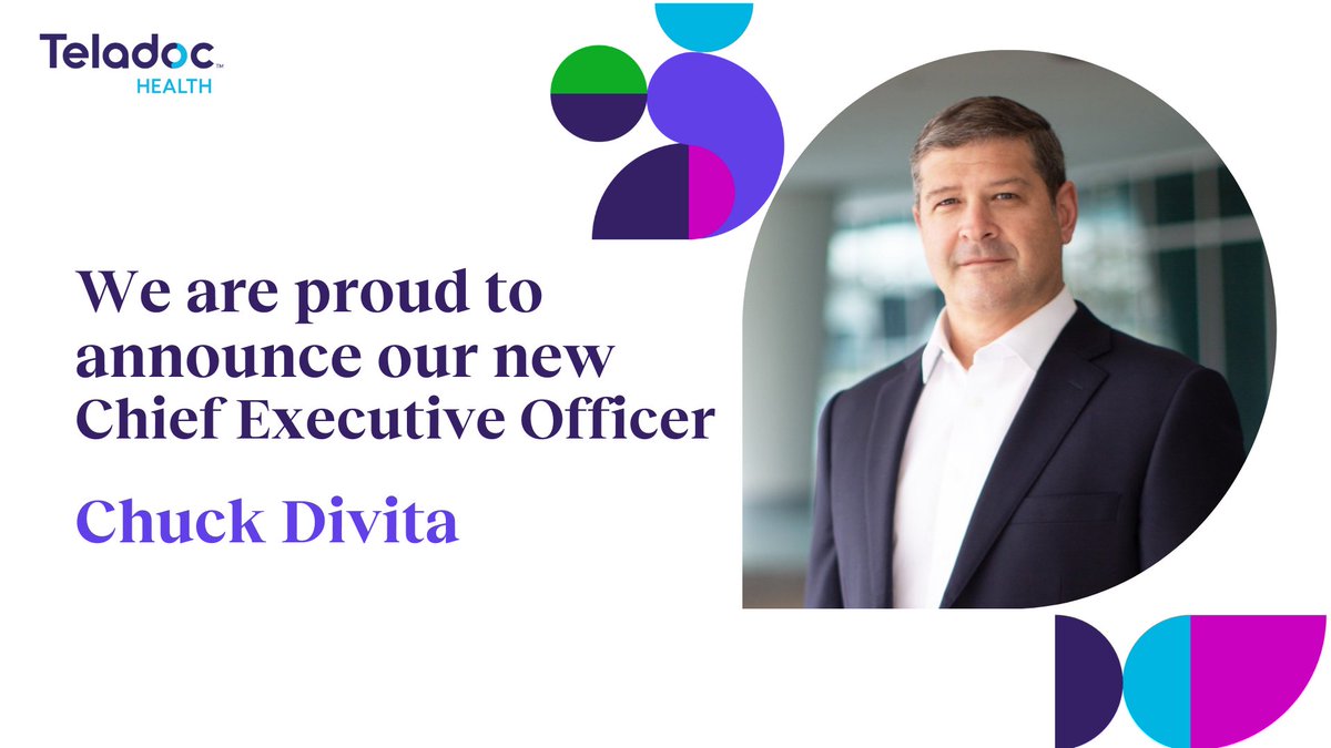 Today we announced the appointment of Charles “Chuck” Divita as our Chief Executive Officer and a new member of our Board of Directors. Learn more here: business.teladochealth.com/newsroom/press…