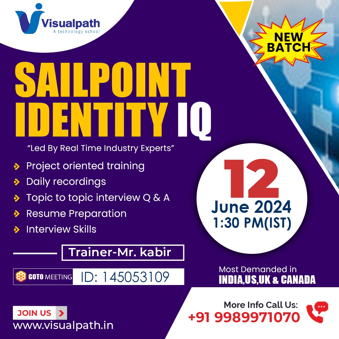 VisualpathPro's tweet photo. Join the link: https://t.co/r7flB74IC5
Attend Online #NewBatch On #SailpointIdentityIQ
Batch on: 12th June, 2024 @ 1:30 PM (IST)
Call us: +91-9989971070
WhatsApp: https://t.co/n8JEQbFPM7
Visit: https://t.co/RNpS7mMXbV
#SailPoint #software #education #ITSkills #online https://t.co/iMPskjkhAC