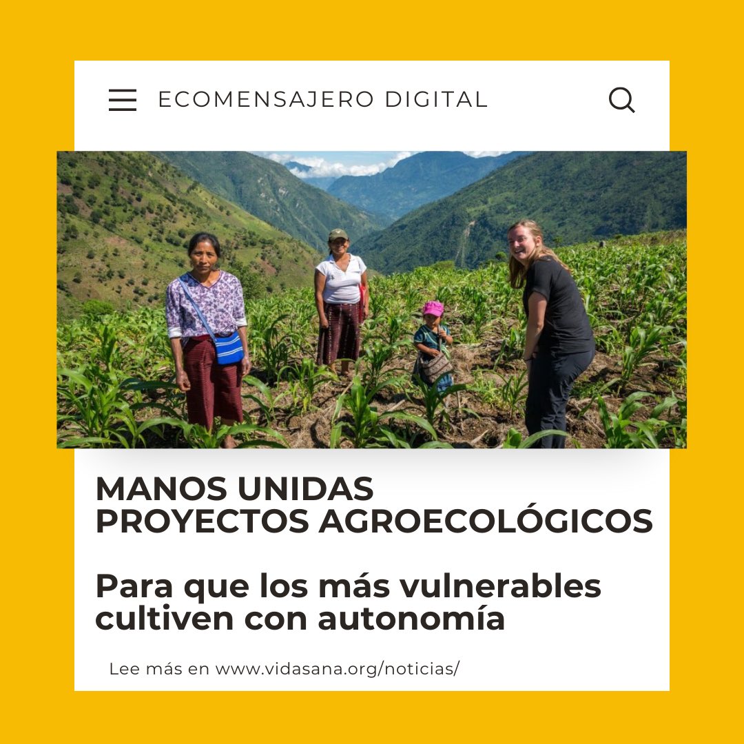🌱💦 Manos Unidas impulsa la autonomía y combate la pobreza mediante proyectos agroecológicos, apoyando a comunidades vulnerables en Honduras y Guatemala. Más detalles en: vidasana.org/manos-unidas-p…
