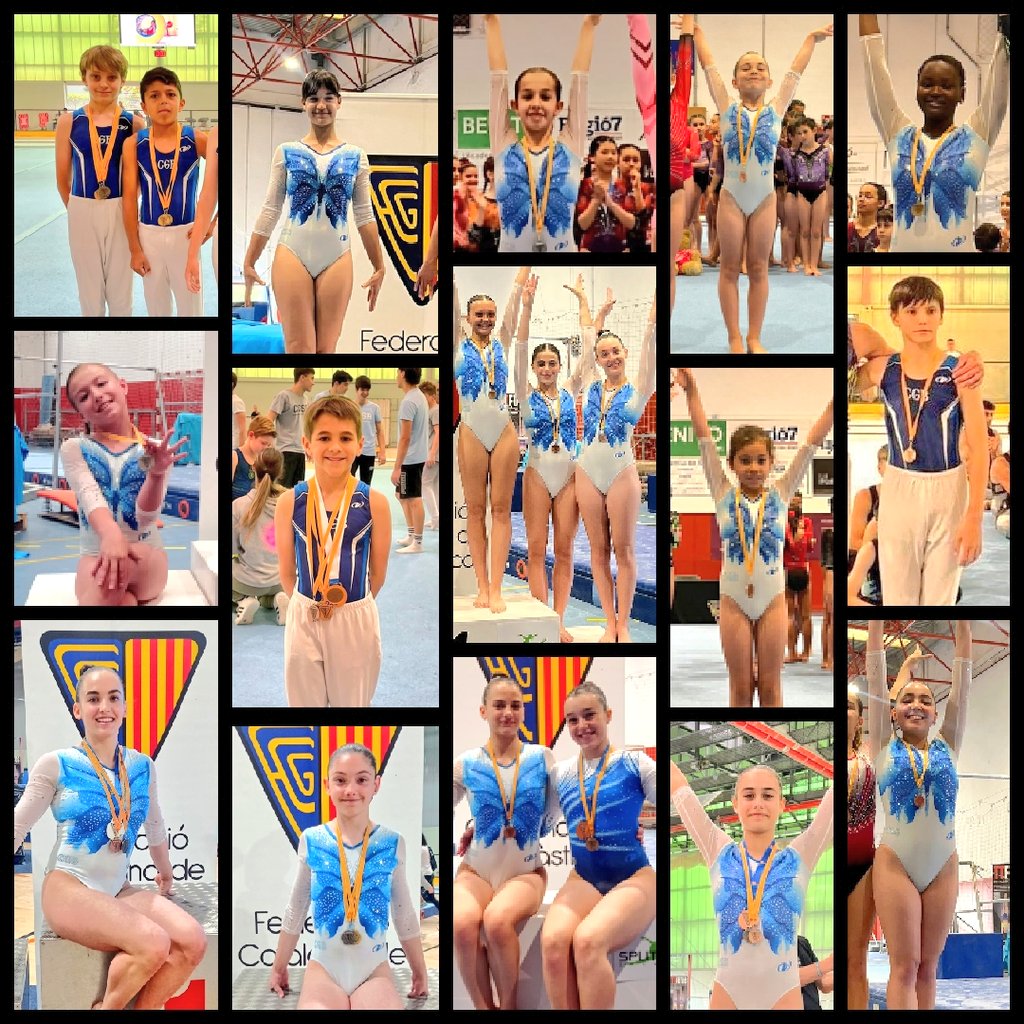 CGBarcelona's tweet photo. 63 gimnastes del club van aconseguir classificar a la final i participar al Campionat de Catalunya en les seves respectives categories després d'haver quedat entre els millors en les 3 fases prèvies de Copa Catalana. Enhorabona equip! 💪🤸🏽‍♂️🤸🏼‍♀️ #CGB #SOCGIMNASTA https://t.co/aMq3y5Ct2R