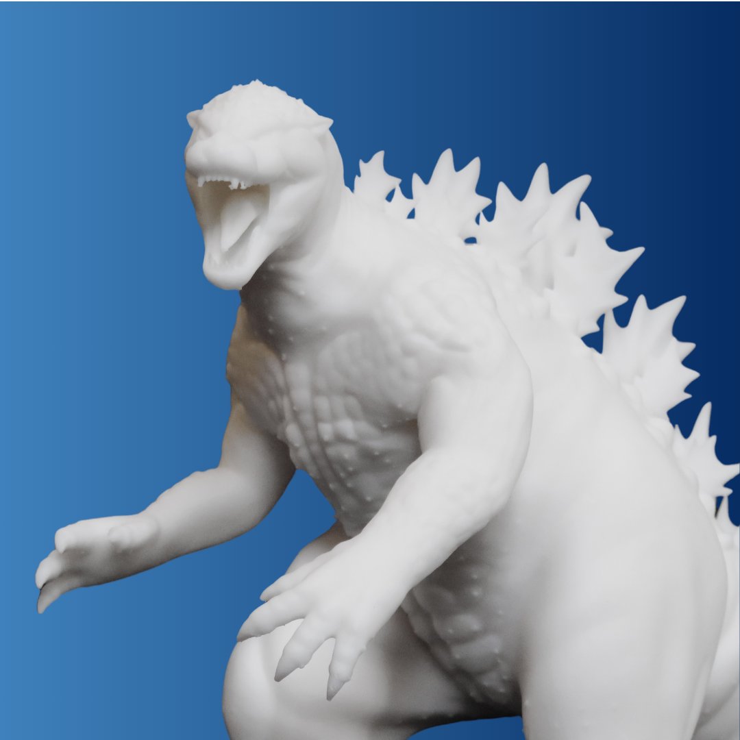 PrintPlace3DP's tweet photo. In a world of mass-produced figures 🌍 one collector wanted something custom💡 They envisioned a Godzilla figure, challenging us to create a one-of-a-kind figurine. Ready to create your own legend? https://t.co/cyYSW67cIm