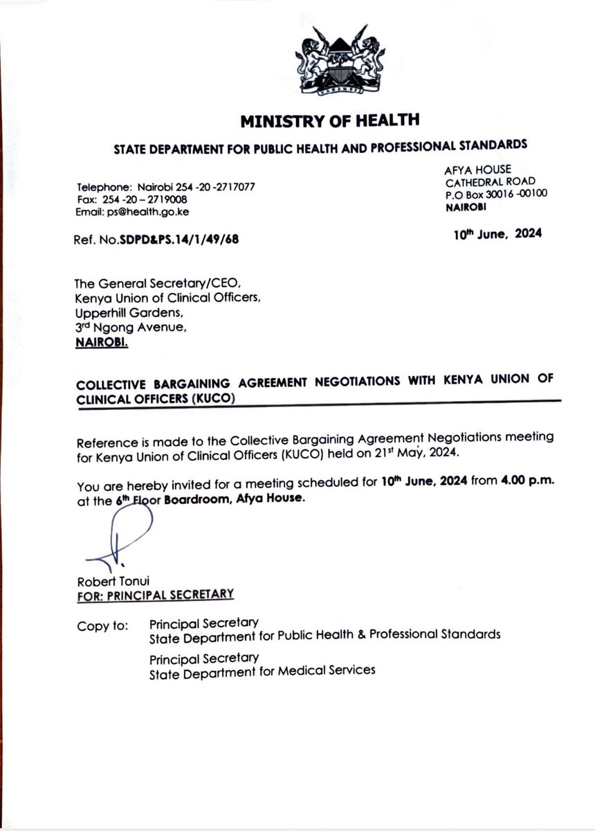 Kenya Union of Clinical Officers tweet media