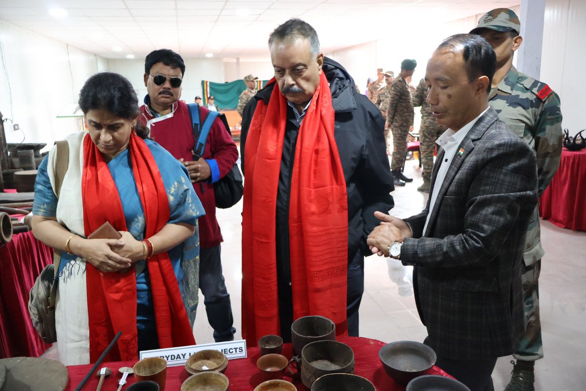 DBomdila's tweet image. Coordination meeting was held discussing the Kameng Cultural &amp;amp; Heritage Museum's progress. Colonel Asis Tondon outlined the plans. Dr. Manvi Seth, and Dr. B.R. Mani of Indian Institute of Heritage also participated. #16thMadrasRegiment #CommunityMuseum