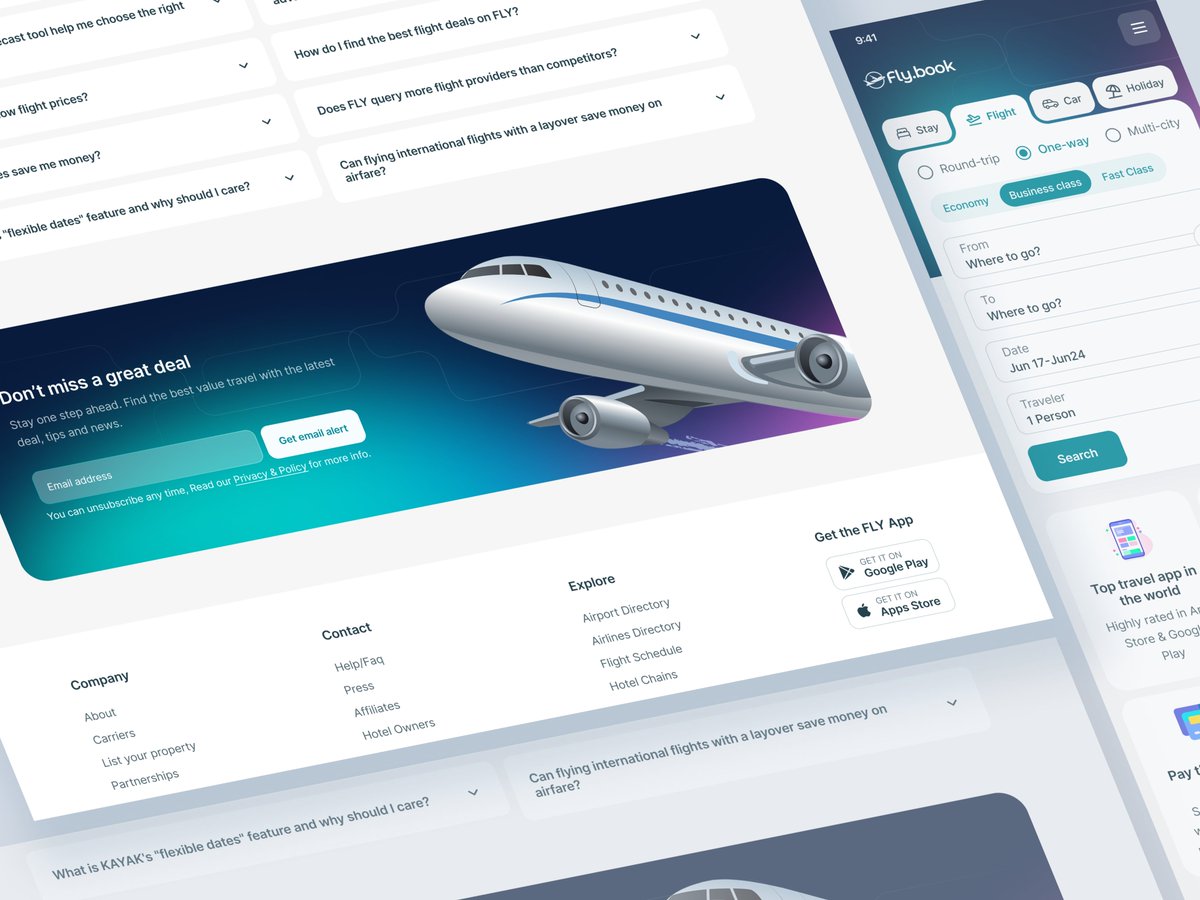 designer_tanbir's tweet image. Flight Booking Website

View the full case study: dribbble.com/shots/24326573…

🧑‍💻Available for freelance hire and full-time remote positions. For inquiries, please contact 💌 quicktanbir@gmail.com

#booking #flightbookingwebsite #onlinebooking #flightbookapp #redesign #uiuxdesign