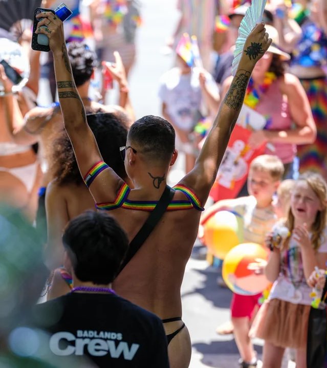 An image from yesterday's Pride Parade in Sacramento, CA. This should be illegal.