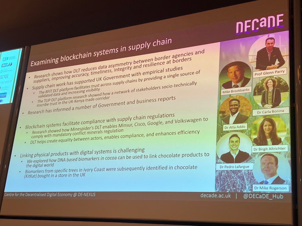 DECaDE (@decade_hub) on Twitter photo <a href="/DECaDE_Hub/">DECaDE</a> director Prof. <a href="/JCollomosse/">John Collomosse</a> presenting our cutting-edge research on #blockchain in the creative industries and supply chain. What an honour to be part of this <a href="/EPSRC/">Engineering and Physical Sciences Research Council</a> centre event! #LondonTechWeek
#innovation #research #BlockchainTechnology <a href="/DECaDE_Hub/">DECaDE</a> director Prof. <a href="/JCollomosse/">John Collomosse</a> presenting our cutting-edge research on #blockchain in the creative industries and supply chain. What an honour to be part of this <a href="/EPSRC/">Engineering and Physical Sciences Research Council</a> centre event! #LondonTechWeek
#innovation #research #BlockchainTechnology