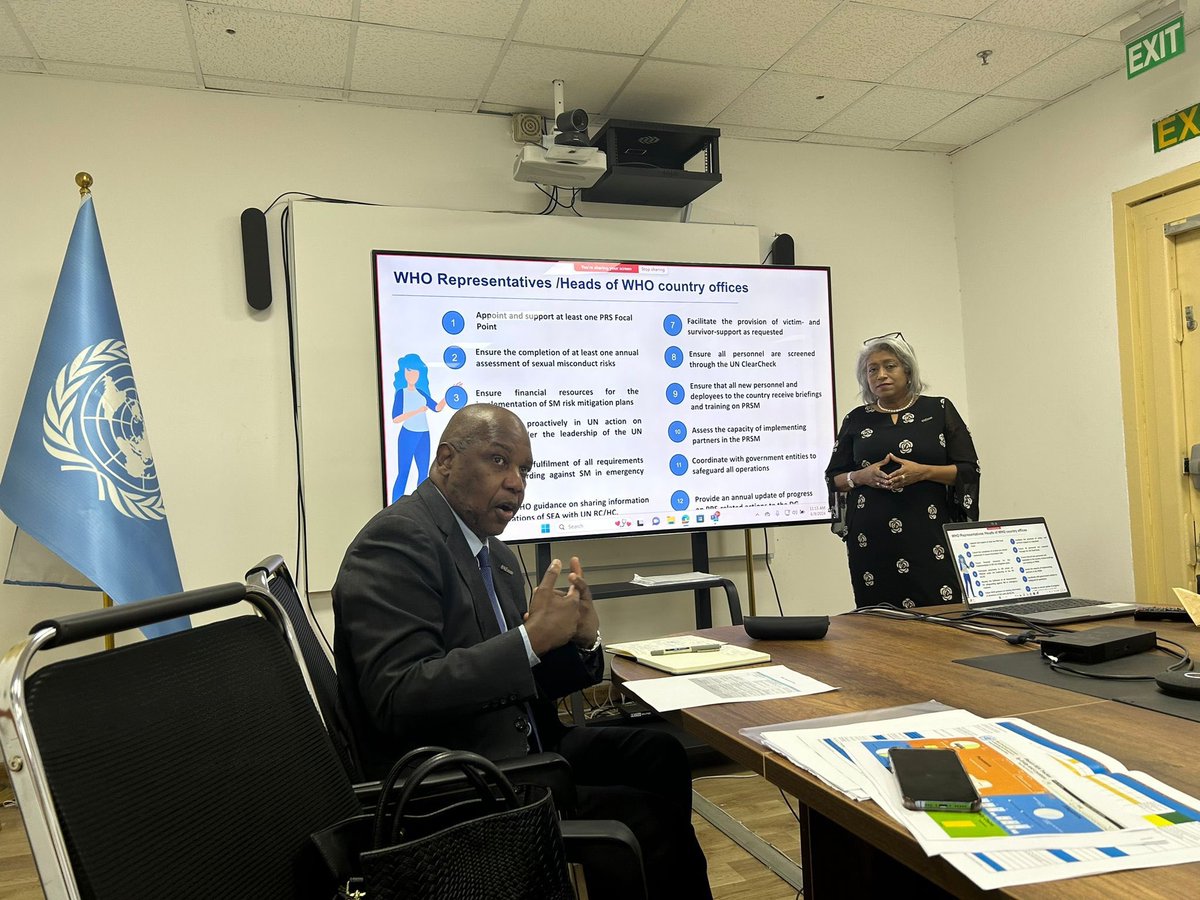 kizerbogeorgesa's tweet photo. Grateful to welcome colleagues @GayaG and @Mara_Frigo from @WHO Prevention and Response to #SEAH for insightful and inspiring awareness raising conversations with @WHOIraq #Staff - @HananBalkhy @WHOEMRO @DrTedros - #NoExcuse https://t.co/KpwFcfze4g