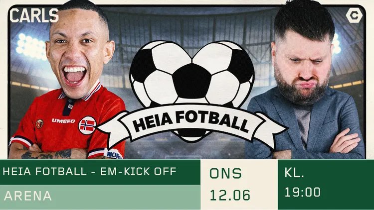 Heia Fotball (@p3heiafotball) on Twitter photo Vi lader opp til EM kick-off pÄ Carls!
<a href="/EGukild/">Emil Gukild</a> <a href="/ingerid_s/">Ingerid Stenvold</a> @brunebratseth <a href="/CalleTorp/">Carl-Erik Torp</a> <a href="/kenwasenius/">Ken Wasenius-Nilsen</a> <a href="/adelinaibishi1/">Adelina Ibishi</a> og <a href="/MarkusNeby/">Markus Ekrem Neby</a> kommer!
Har dere spÞrsmÄl til gjengen, er det bare Ä gÄ pÄ skudd i kommentarfeltet, appen NRK Radio, eller sende et epos til heiafotball@nrk.no! Vi lader opp til EM kick-off pÄ Carls!
<a href="/EGukild/">Emil Gukild</a> <a href="/ingerid_s/">Ingerid Stenvold</a> @brunebratseth <a href="/CalleTorp/">Carl-Erik Torp</a> <a href="/kenwasenius/">Ken Wasenius-Nilsen</a> <a href="/adelinaibishi1/">Adelina Ibishi</a> og <a href="/MarkusNeby/">Markus Ekrem Neby</a> kommer!
Har dere spÞrsmÄl til gjengen, er det bare Ä gÄ pÄ skudd i kommentarfeltet, appen NRK Radio, eller sende et epos til heiafotball@nrk.no!