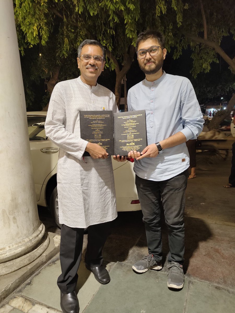 Sridhar Sivasubbu (@sridharsivasubb) on Twitter photo One is not enough… we had two amazing students defend their doctoral research study. Congrats Gyan <a href="/gyanranjan2197/">GYAN RANJAN</a> and Imran <a href="/mohamedimran_s/">Mohamed Imran</a> (not in pic) on a well deserved PhD. <a href="/IGIBSocial/">CSIR-IGIB</a> <a href="/AcSIR_India/">AcSIR</a> <a href="/CSIR_IND/">CSIR, India</a> One is not enough… we had two amazing students defend their doctoral research study. Congrats Gyan <a href="/gyanranjan2197/">GYAN RANJAN</a> and Imran <a href="/mohamedimran_s/">Mohamed Imran</a> (not in pic) on a well deserved PhD. <a href="/IGIBSocial/">CSIR-IGIB</a> <a href="/AcSIR_India/">AcSIR</a> <a href="/CSIR_IND/">CSIR, India</a>