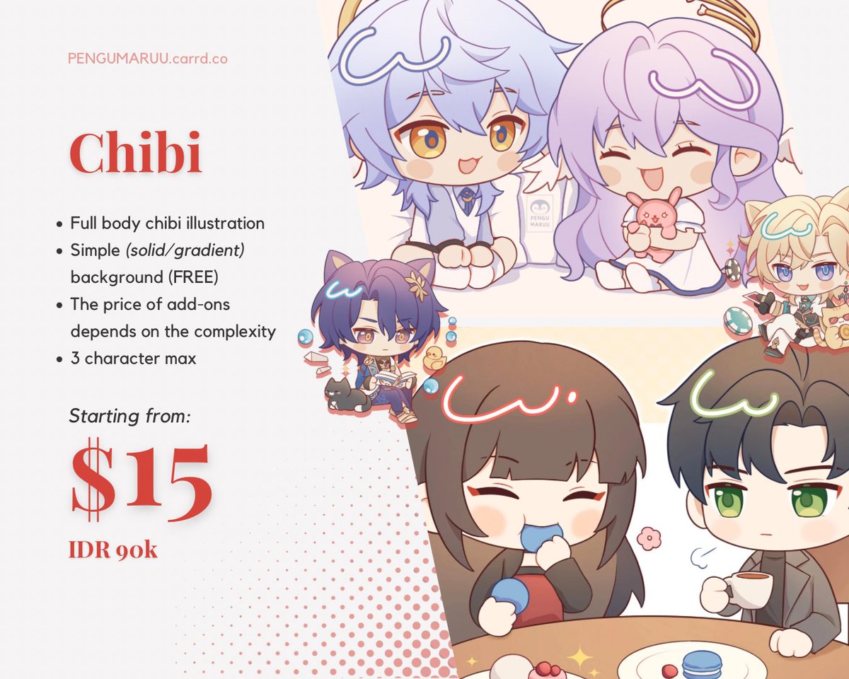 pengumaruu's tweet photo. [COMMISSIONS ARE OPEN!]

Hey everyone! I’m opening my very first commission
I will be opening 5 slots only (local and international)!

Don’t hesitate to ask if you have any questions :3

Carrd: https://t.co/lgWoi2qx5T 
VGen: https://t.co/f5HrzCJBRt 

#artistidn #commissionopen https://t.co/uSuTw8CafT