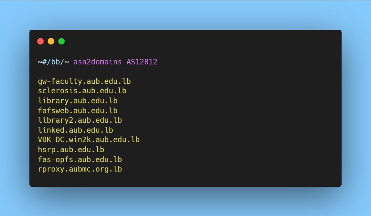 🚨Resolving domains in an ASN
Sharing useful snippets I develop when hunting.

github.com/retkoussa/asn2…

#bugbounty #bugbountytips #pentesting #recon #enumeration