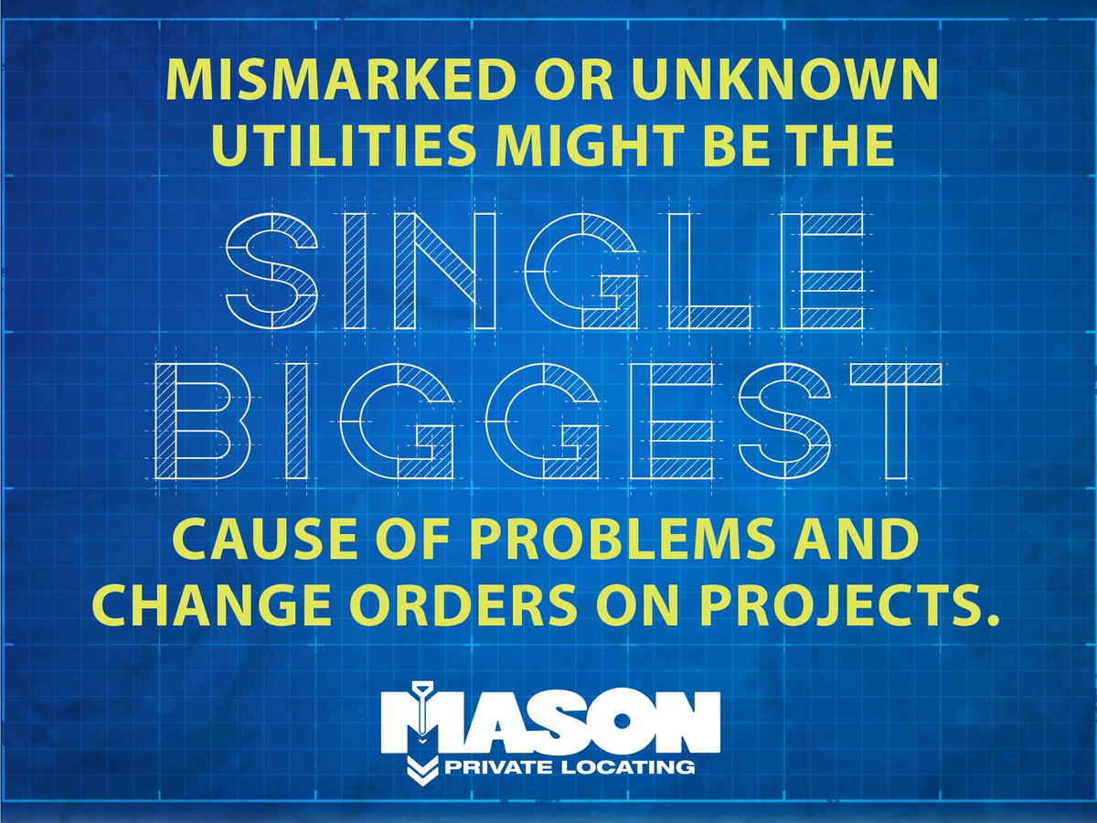 PrivateLocating's tweet photo. Whether it's locator carelessness or inexperience, missed/mismarked utilities can create HUGE bottle necks during excavation/construction that can tank your schedule, put crews at risk & even damage your reputation. #TeamMPL helps keep your projects safe, successful & profitable! https://t.co/GFc6VWpTlt