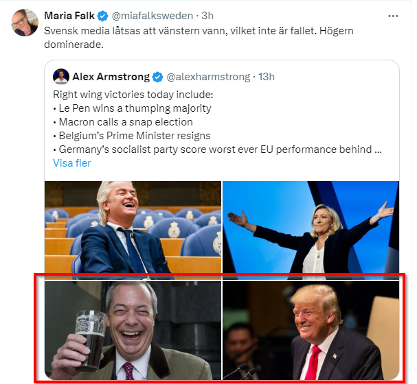 killerkane's tweet photo. Men, vad har dessa två med #euvalet att göra? Förstår hon inte vad röstningen gällde? #svpol https://t.co/5GaV8Ihkz6
