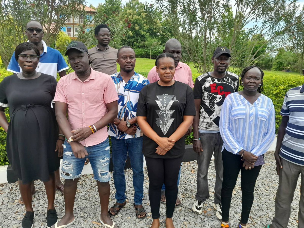 sshrdNetwork's tweet photo. The protection team of South Sudan Human Rights Defenders Network held a retreat in Logo to review protection guidelines for HRDs & diplomatic missions. This aims to enhance response coordination and broaden referral pathways for HRD cases. #HumanRights #SouthSudan #HRDProtection https://t.co/toCweAKW29