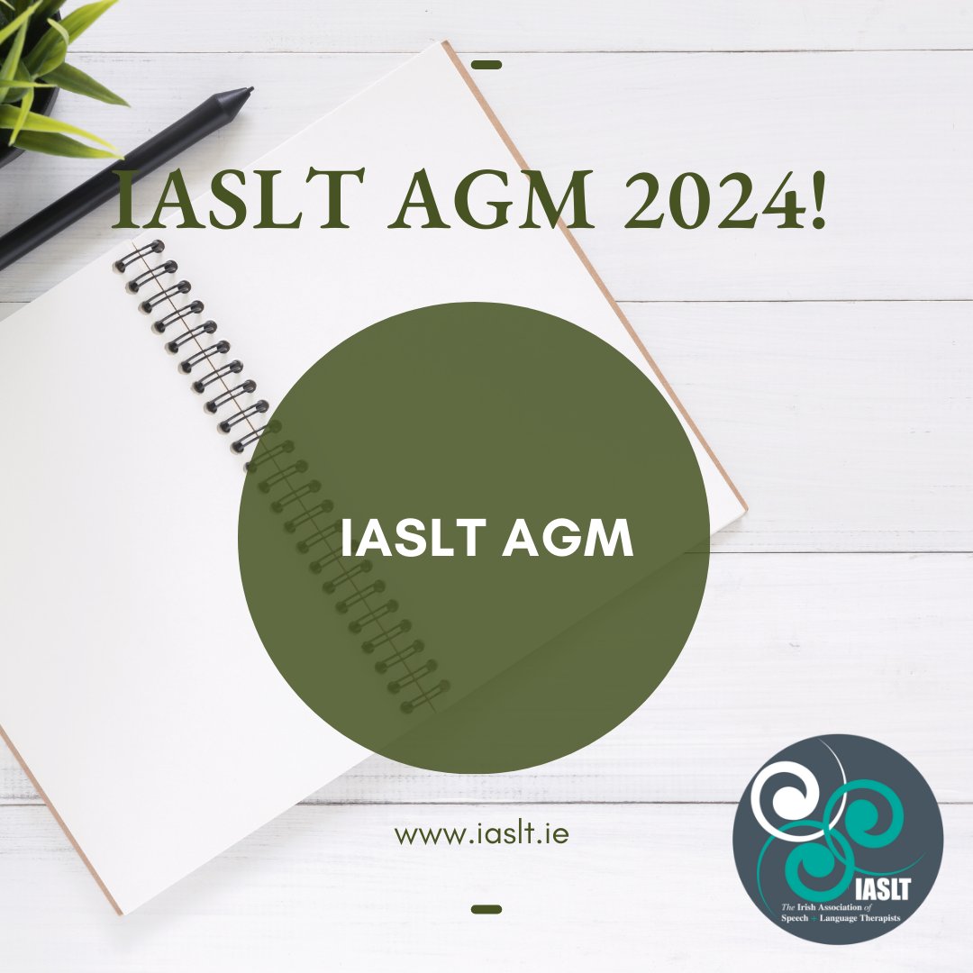 Thank you to our members who are attending todays AGM! 
Chairperson <a href="/ailawlor/">Aine</a> is currently presenting her report, this will be followed by a report from the Chair of the Finance Committee Clare Meskill and reports from each of our IASLT Directors.