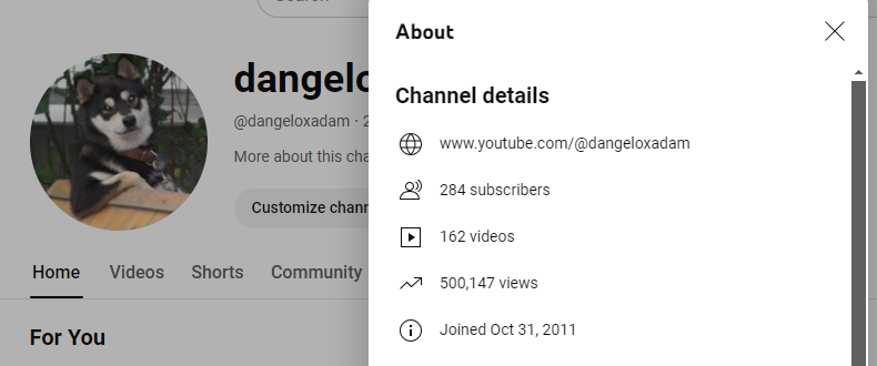even though it took nearly 13 years, still pretty cool that I've accumulated over half a million views on my <a href="/youtube/">YouTube</a> videos.