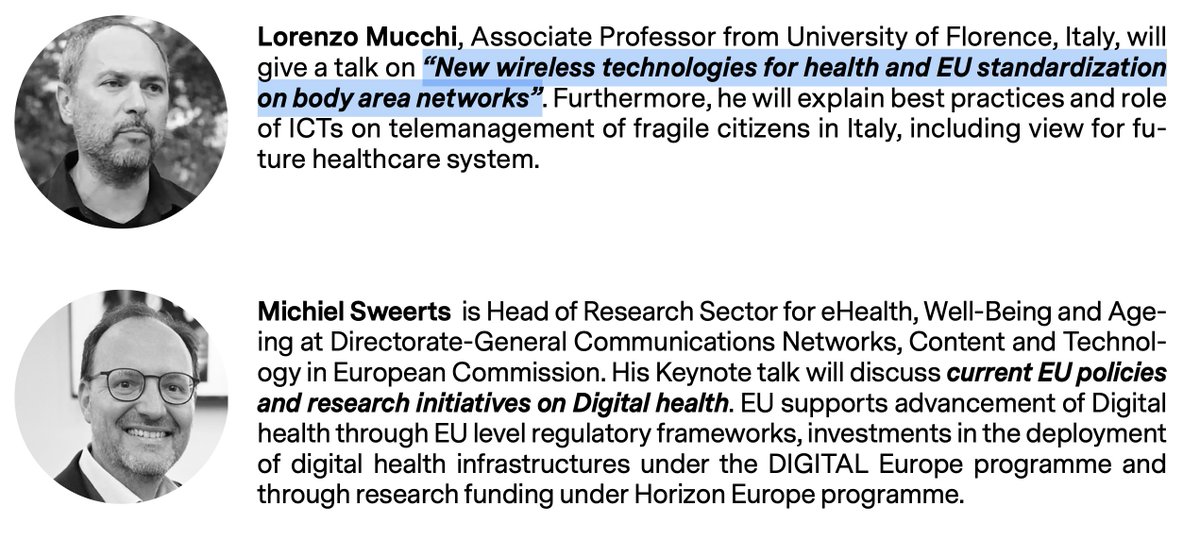 CorinneNokel's tweet image. They tell you absolutely NOTHING, while they go to conferences and discuss:
“New wireless technologies for health and EU standardization on body area networks”
#WirelessBodyAreaNetworks
#EnergyHarvesting
#SensorTechnology
#WirelessCommunications
nordic-digihealth.com/wp-content/upl…