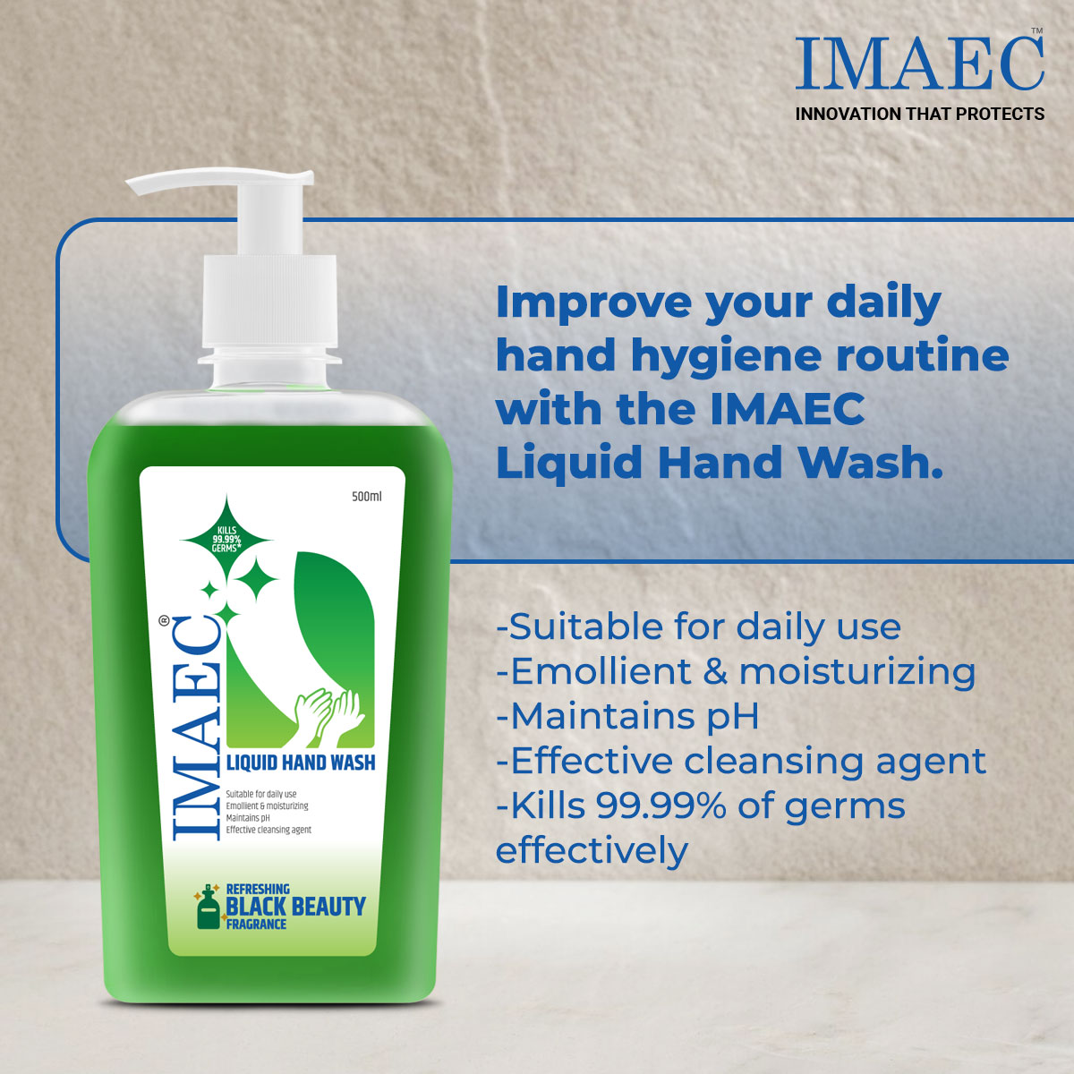 imaecpharma's tweet photo. Wash away your worries! Our gentle hand wash with emollients cleans, moisturises &amp; eliminates germs effectively. Keep your hands clean &amp; soft. Available in 4 variants! 
Visit https://t.co/2NIBT7iAEP

#IMAECHandWash #IMAECPharma #InnovationThatProtects #HousekeepingSolutions https://t.co/sgV0XPl3Pk