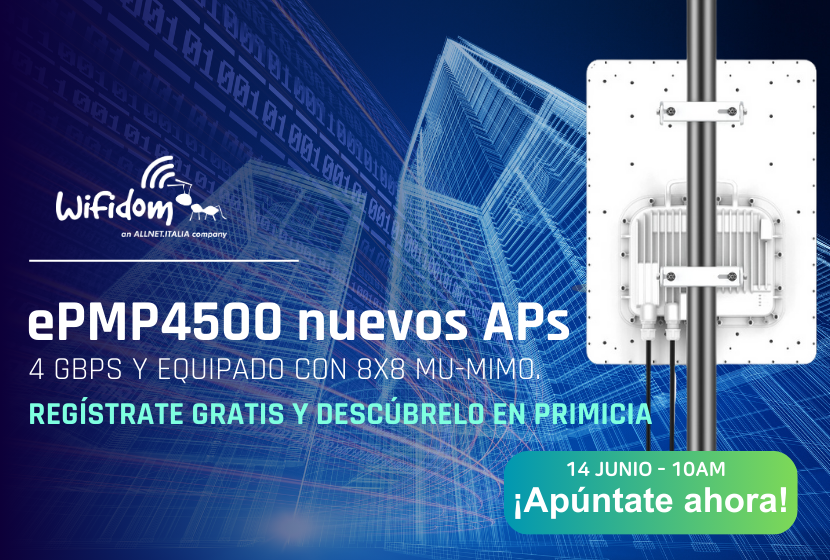 🌟¿Estás listo para descubrir en primicia la nueva generación de Cambium Networks el #ePMP4500 ? 🚀
🗓 Fecha: 14 de junio ⏰ Hora: 10h

🔗 Regístrate aquí: lnkd.in/dK3NzkuY

No pierdas la oportunidad de estar a la vanguardia en soluciones de conectividad. ¡Te esperamos! 🌐