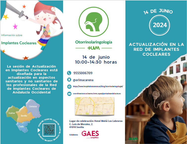 AICEAN_IC's tweet photo. ¿Os vais a perder la II Jornada de Actualización de la Red de #Implantescocleares de Andalucía Occidental para profesionales?
Apúntate antes del 10 junio
https://t.co/aDf26DBIzp https://t.co/rOIRKzLX0m