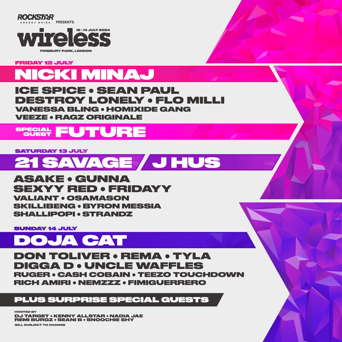MOBOAwards's tweet photo. 🚨 COMPETITION 🚨

Fancy seeing @jhus, @NICKIMINAJ, @DojaCat, @Tyllaaaaaaa, @1future &amp; more this summer @WirelessFest? We got you! 

To enter, simply make sure you’re: 

1) Following @MOBOAwards 
2) Retweet this post 

2 winners will be selected at random. Good luck! https://t.co/nds3lt7PNl