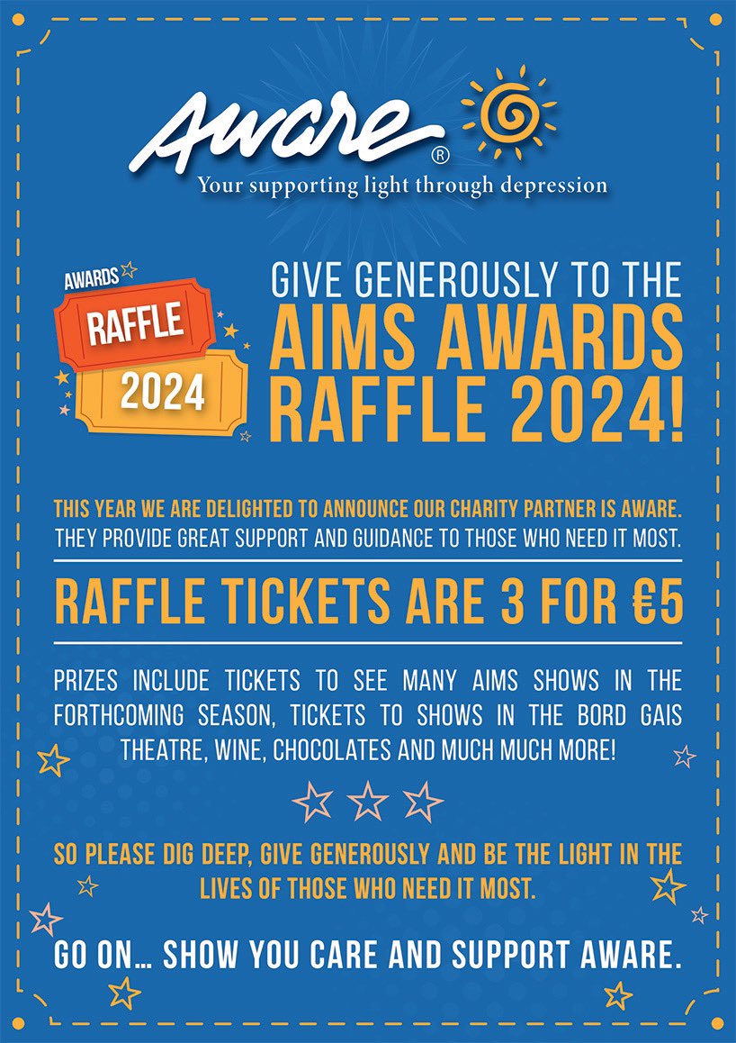 aims_pro's tweet photo. AIMS Awards2024 are only 4 days away…. And we thrilled to announce AWARE as our Charity Raffle Partners this year. So by showing you care, digging deep and giving a little you can be in with a chance to win some fabulous prizes! #showyoucare #givealittle #AIMS2024 xx😉 https://t.co/mwEGlcSLap