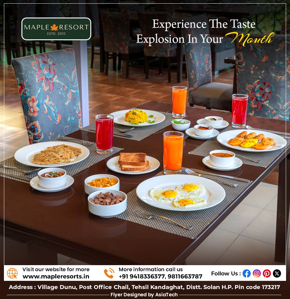 mapleresortin's tweet photo. πβ¨ Experience The Taste Explosion In Your Mouth at Maple Resort Chail! β¨π Indulge in the culinary journey of a lifetime amidst the breathtaking landscapes of Chail.
π https://t.co/amc5uaZoe8
π09418336377
#MapleResortChail #FoodieAdventure #Food #Chail #Travel #Foodies https://t.co/eZS8oNMrOz