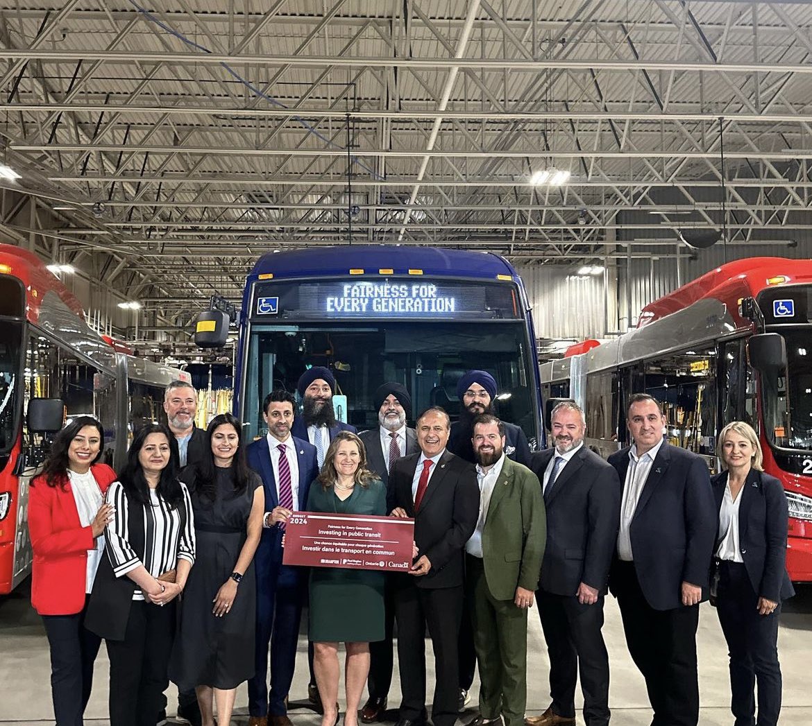 Dennis Keenan (@keenan4brampton) on Twitter photo The federal and provincial governments are making further investments in <a href="/BramptonTransit/">Brampton Transit</a> .
This will enable the purchase of 15 buses to replace vehicles that have reached the end of their life, install modern fare payment systems & automatic location tech. The federal and provincial governments are making further investments in <a href="/BramptonTransit/">Brampton Transit</a> .
This will enable the purchase of 15 buses to replace vehicles that have reached the end of their life, install modern fare payment systems & automatic location tech.