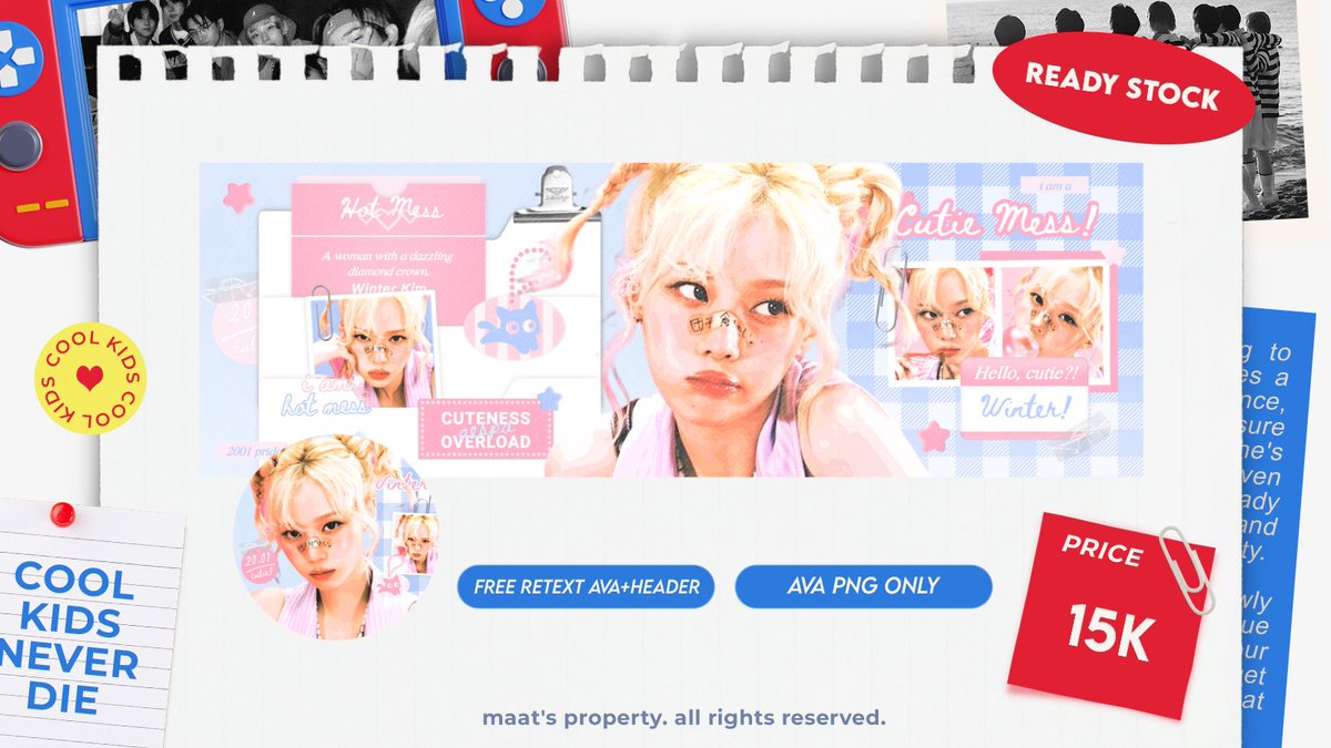 impllus's tweet photo. help rt/repost? thank you!

haloo👋🏻 aku ada layout ready stock AESPA✨ price tertera di pict🖼 udah free re-text🖋  dan dapet ava png yaa. boleh langsung dm mau layout yang mana, payment via qris dan dana only. jangan lupa mt setelah dm yaa💗

#zonauang #zonaba https://t.co/dcAbmDTpRg