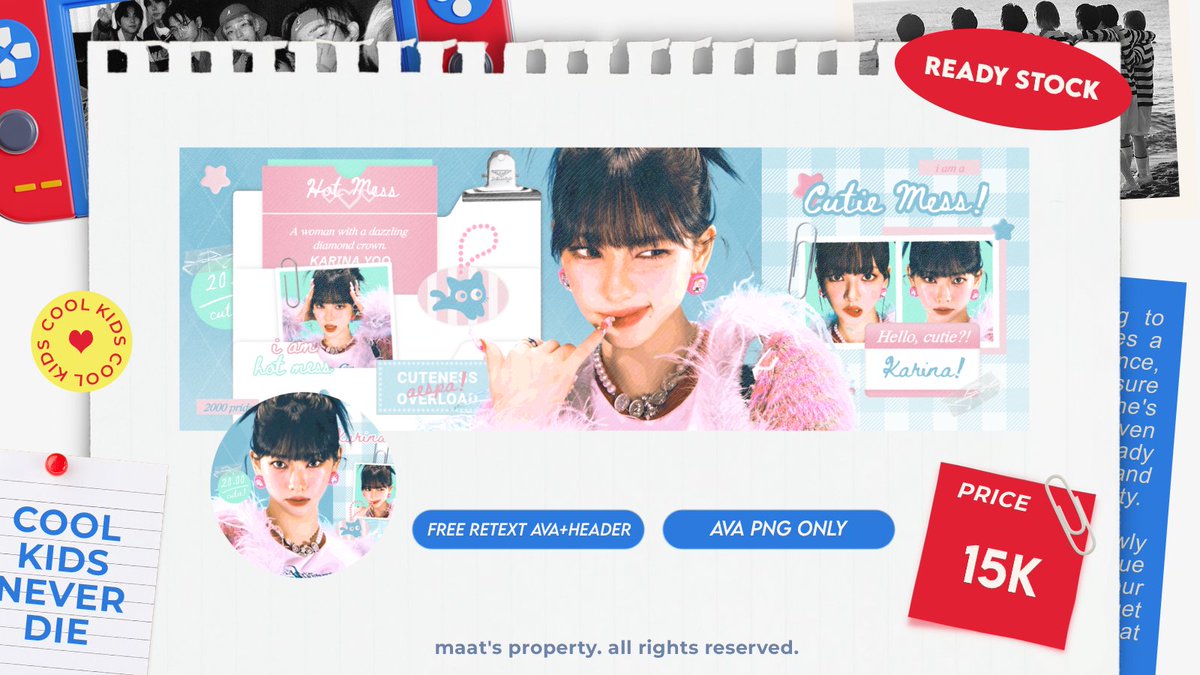 impllus's tweet photo. help rt/repost? thank you!

haloo👋🏻 aku ada layout ready stock AESPA✨ price tertera di pict🖼 udah free re-text🖋  dan dapet ava png yaa. boleh langsung dm mau layout yang mana, payment via qris dan dana only. jangan lupa mt setelah dm yaa💗

#zonauang #zonaba https://t.co/dcAbmDTpRg