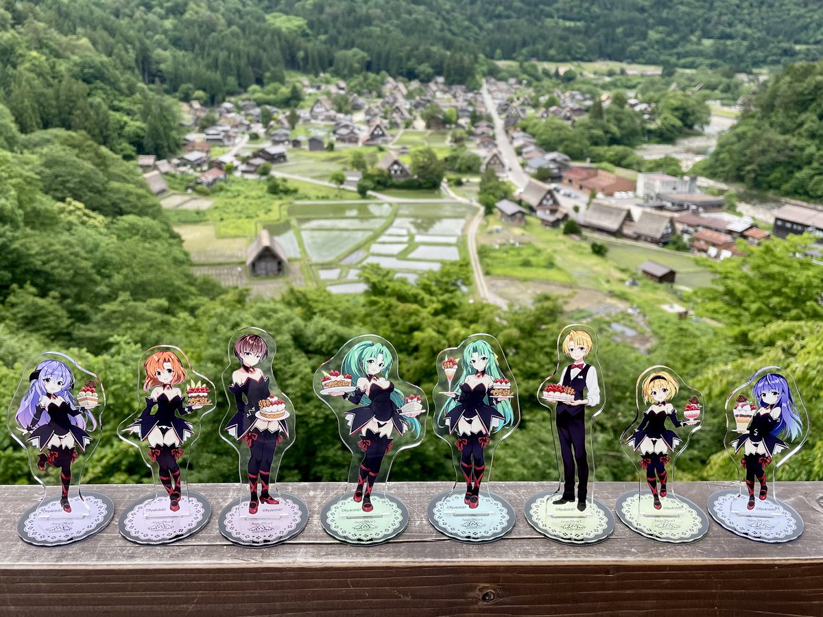 白川郷限定アクリルスタンド 白川郷天守閣限定 ひぐらしのなく頃に 全員ver アクリルスタンド