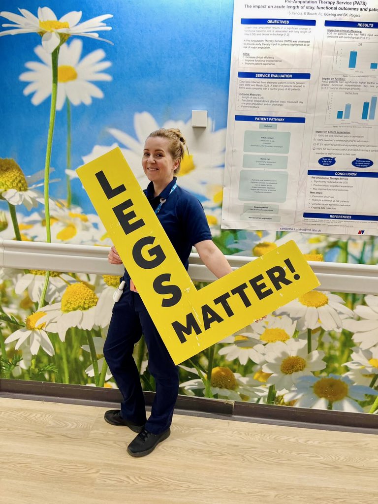 Here’s Kelly our inpatient podiatrist looking forward to legs matter week on the vascular wards! #legsmatterweek