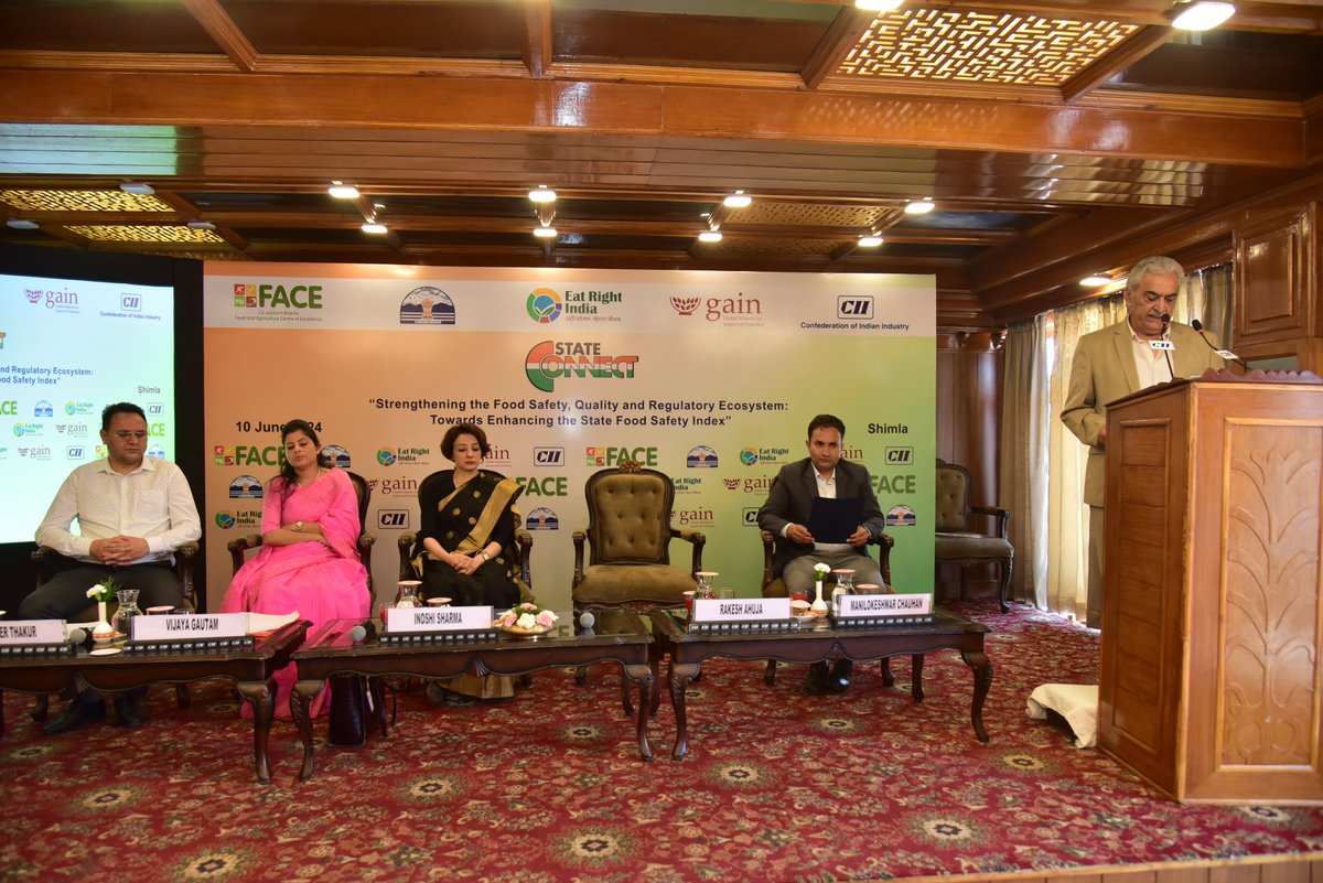 cii_face's tweet image. @CIISateConnect Shimla, Mr Rakesh Ahuja, Convenor- CII Shimla highlighted the importance of such collaborative initiative towards building a sustainable and resilient food ecosystem. @fssaiindia #fssai #statefdahimachal