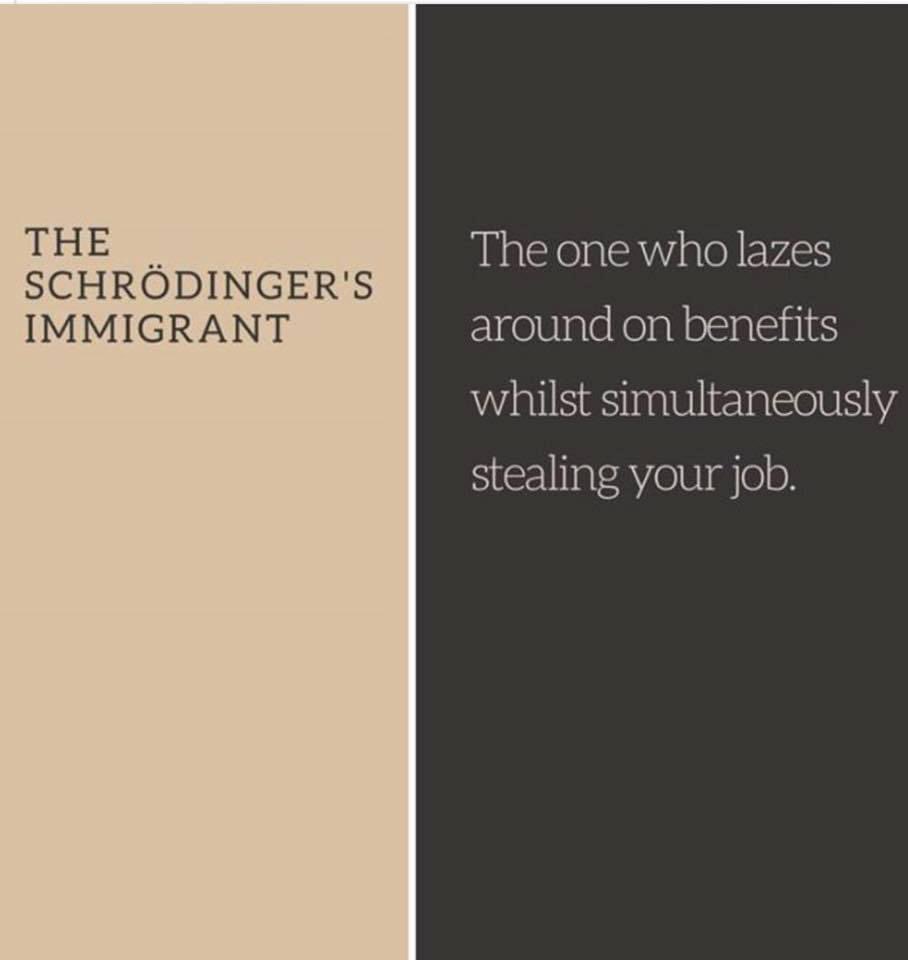 In an election year for many countries, let us consider one of the great scientific mysteries of our time, ‘Schrödinger’s Immigrant’. #vote #immigrantswelcome