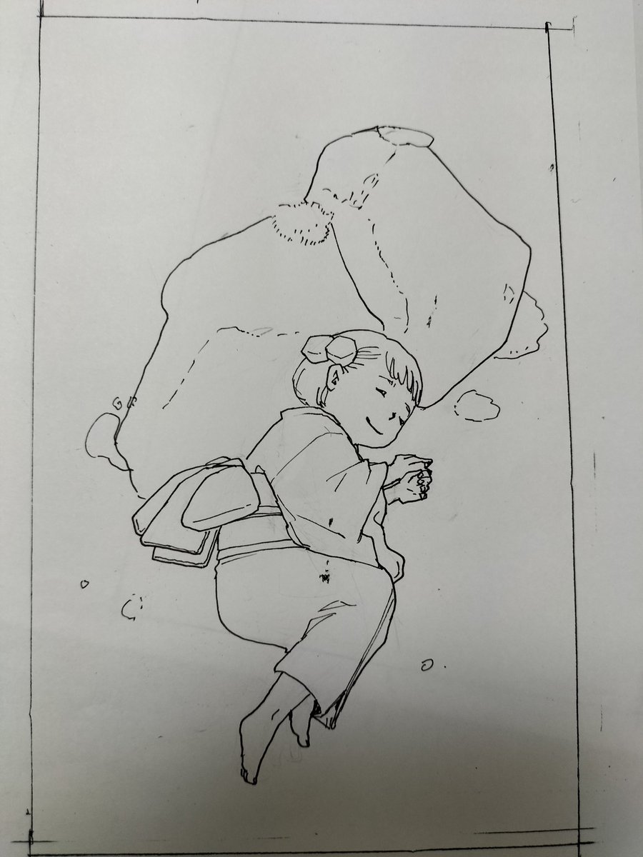 まだ線は間違いだらけです。自覚しています。展示用の絵で前半はこれらの絵で精一杯ですが後半に追加予定です。#着物道楽十人絵巻 