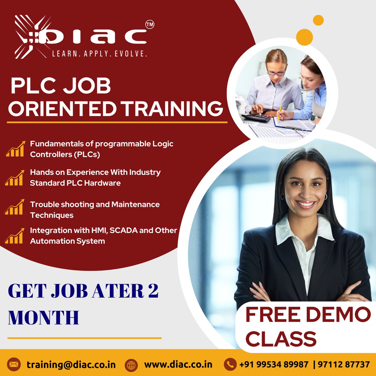 DiacTraining's tweet photo. 🚀 Kickstart Your Career with Job-Oriented PLC Training at DIAC! 🚀

Ready to make a mark in the industrial automation field? Join our PLC training program at Dynamic Institute of Automation &amp; Controls (DIAC) in Noida!
#AutomationExperts https://t.co/pUo8w7WuOv