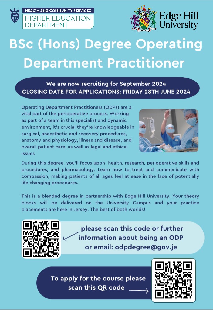 Faculty of Health Education Postgrad Team (@degreehcsjersey) on Twitter photo Exciting opportunity. Recruiting now for September 2024 BSc (Hons) Operating Department Practice. This is in addition to UCAS applications @GovJsyHCS @skills_jersey <a href="/GovJsyCYPES/">Children, Young People, Education & Skills</a> <a href="/BeaulieuSchool/">Beaulieu Convent School</a> <a href="/SchoolBeaulieu/">Beaulieu 6th form centre</a> <a href="/DLSjsy/">De La Salle College</a> <a href="/HautlieuSchool/">Hautlieu School</a> <a href="/jcg_live/">JCG</a> <a href="/victoriacollege/">VictoriaCollege</a> <a href="/Highlands_JSY/">Highlands College</a> Exciting opportunity. Recruiting now for September 2024 BSc (Hons) Operating Department Practice. This is in addition to UCAS applications @GovJsyHCS @skills_jersey <a href="/GovJsyCYPES/">Children, Young People, Education & Skills</a> <a href="/BeaulieuSchool/">Beaulieu Convent School</a> <a href="/SchoolBeaulieu/">Beaulieu 6th form centre</a> <a href="/DLSjsy/">De La Salle College</a> <a href="/HautlieuSchool/">Hautlieu School</a> <a href="/jcg_live/">JCG</a> <a href="/victoriacollege/">VictoriaCollege</a> <a href="/Highlands_JSY/">Highlands College</a>