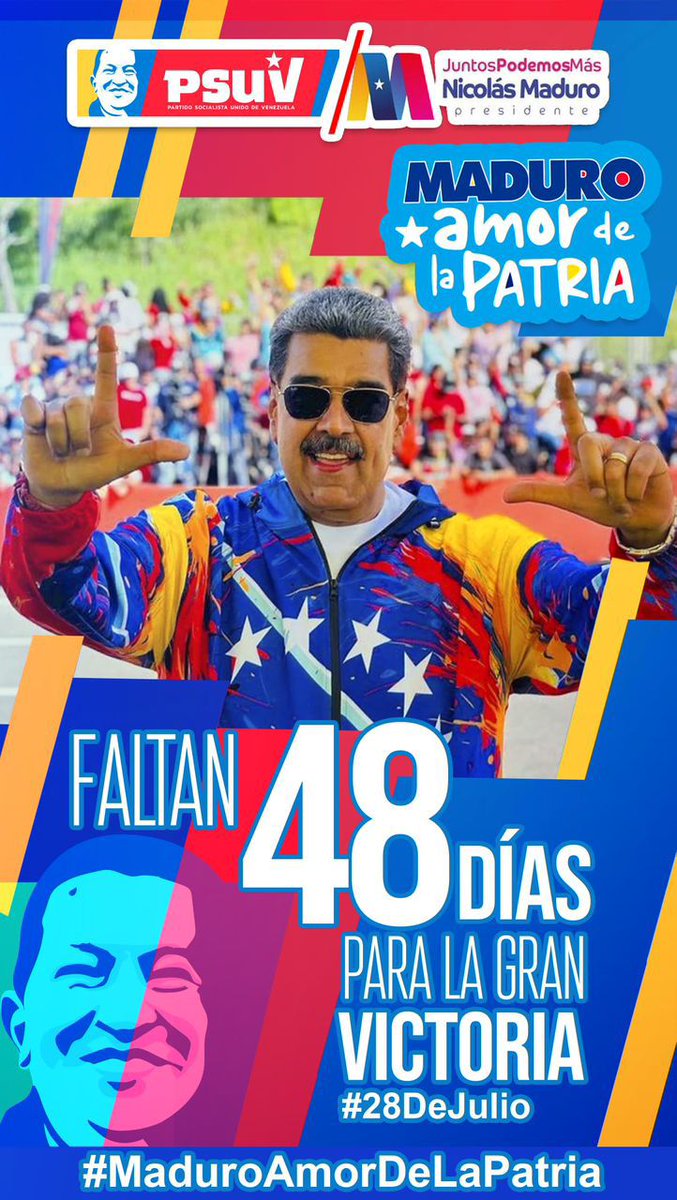 *¡Unidad, Lucha, Batalla y Victoria!* 📣 *Faltan 48* Días para la Gran Victoria ✌🏻#28DeJulio 🚩