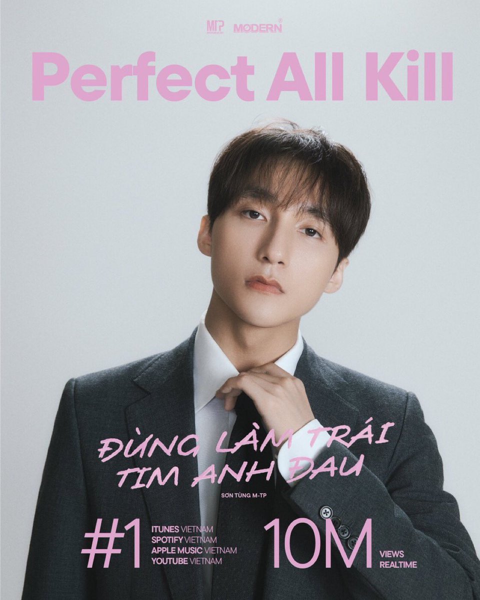 MTPGlobalUnion's tweet photo. @sontungmtp777 [@sontungmtp777 X-FB UPDATE]

“PERFECT ALL KILL …
🔥🔥🔥
NUMBER 1 FOR ALL…
🙆🏻‍♂️🙆🏻‍♂️🙆🏻‍♂️
Thank you for the wonderful things everyone has given ĐỪNG LÀM TRÁI TIM ANH ĐAU … 🌪
LOVE Y’ALL SO MUCH🥰”
/
@sontungmtp777
#SonTungMTP
#DungLamTraiTimAnhDau https://t.co/48GZfyFMGo