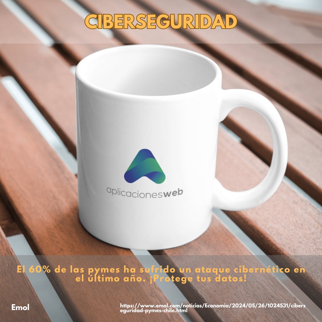 El 60% de las pymes ha sufrido un ataque cibernético en el último año. ¡Protege tus datos! #Seguridad