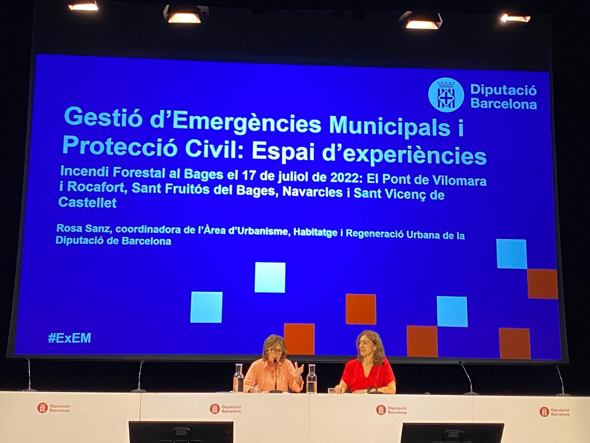 Finalitza la Jornada #ExEM amb unes paraules de la Coordinadora de l'Àrea d'Urbanisme, Habitatge i Regeneració Urbana de <a href="/diba/">Diputació de Barcelona</a> Rosa Sanz, agraint l'assistència i confiant que la trobada hagi estat profitosa