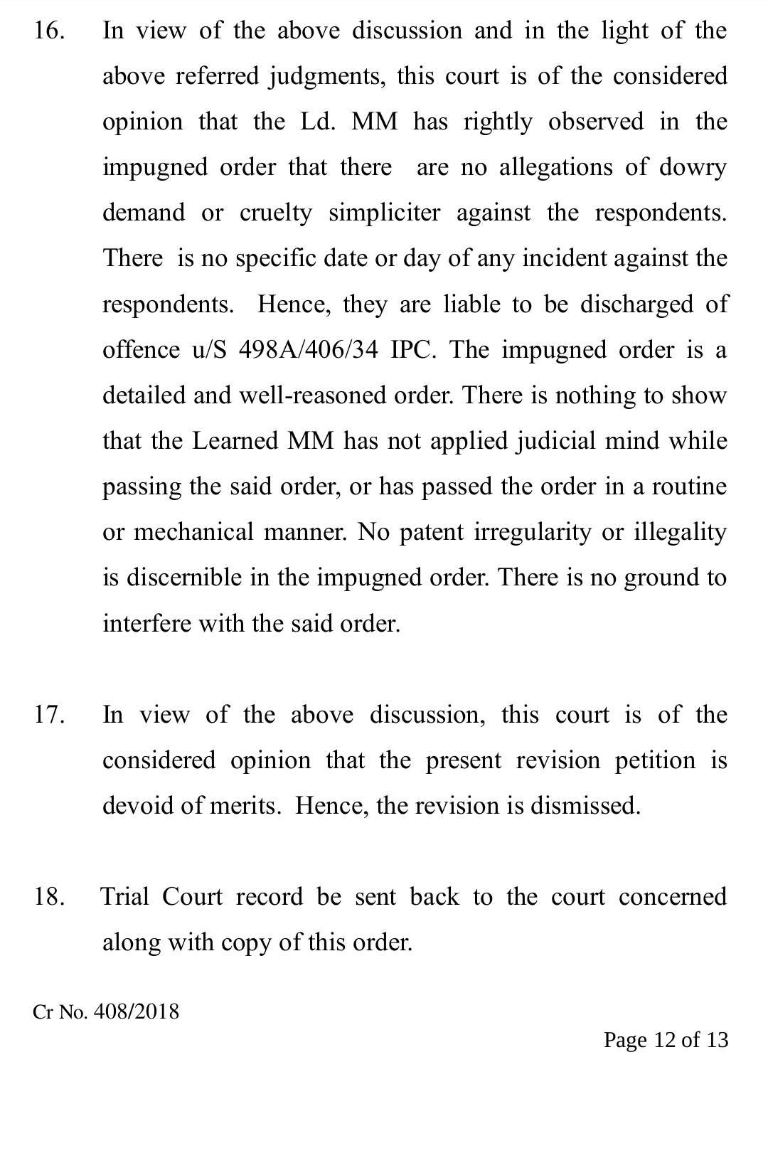 Latest supreme court judgements on 498a 2018 sale