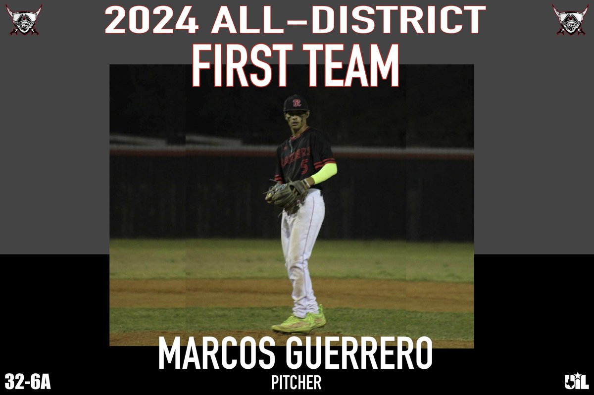 BaseRAIDERSball's tweet photo. Huge congrats to our 2024 players:
Defensive player of the year - Vicente Gonzalez 
1st Team Pitcher - Marcos Guerrero 
Honorable Mention - Jesus Sanchez OF , Gabriel Banda 1B, Favian Torres P, &amp; Andres Rocha DH
#Raiderbaseball #2024 #RaiderNation https://t.co/chntXFR3PZ
