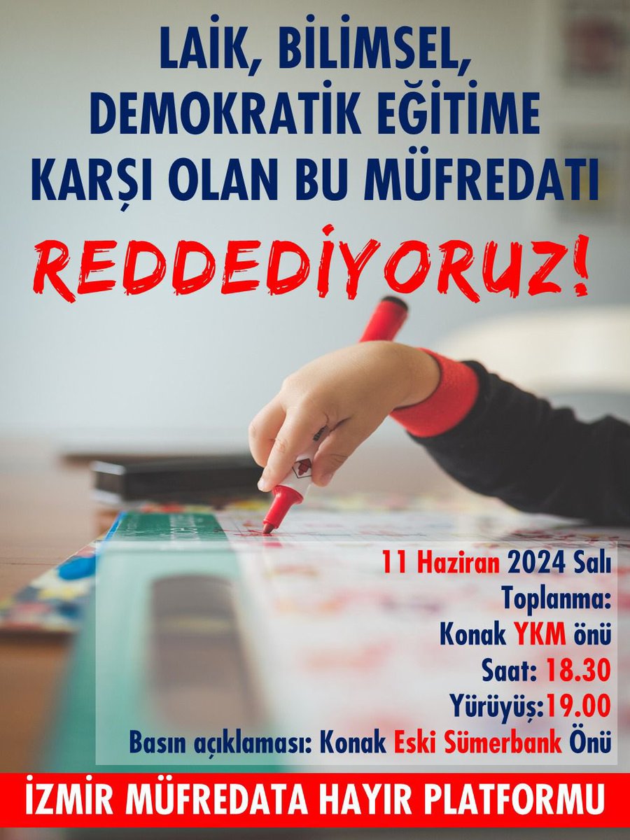 Laik, bilimsel, demokratik eğitime karşı olan bu müfredatı reddediyoruz!