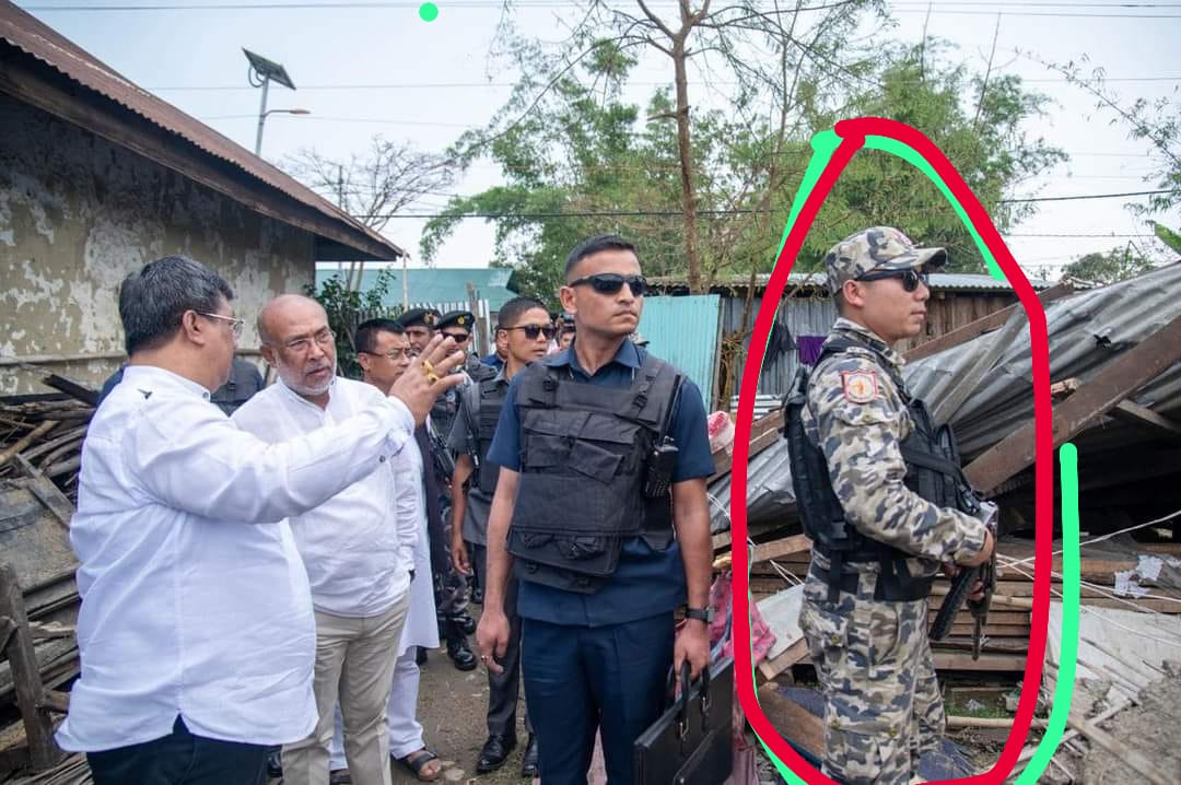 PatrickOHaokip's tweet photo. The reality of CM Biren Singh advance security Team is combined Team UNLF(P) &amp; Arambai Tenggol.

#Jiribam #Manipur https://t.co/eTQjCUDe2b