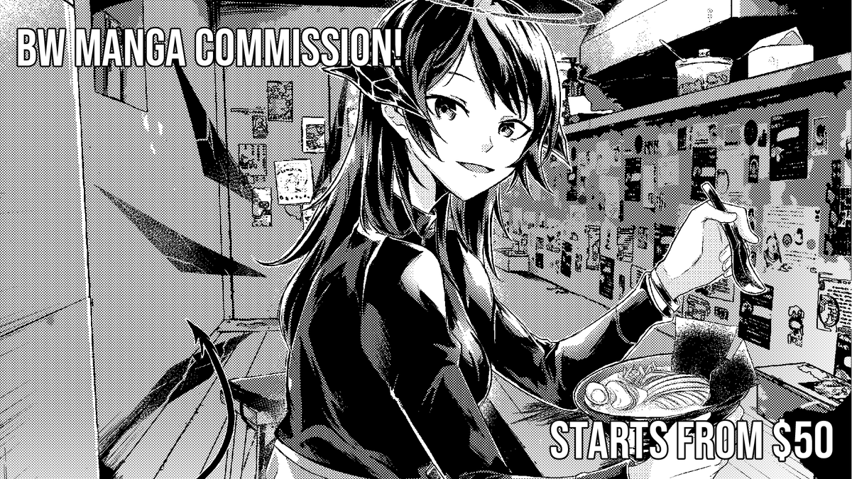 Hello, I'm opening 5 slots of BW com for this month! 

DMs are open! Please read the terms and condition on this link, thank you~

RT and shares are really appreciated!  https://t.co/BichudBD45

#CommissionsOpen 